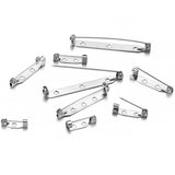20Pcs 14-35mm Stainless Steel Safety Pins Brooch Clip Base DIY Jewelry Making