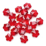 20Pcs 14mm Snowflower Glass Pendants Beads Vertical Hole DIY Jewelry Making