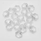 20Pcs 14mm Snowflower Glass Pendants Beads Vertical Hole DIY Jewelry Making