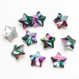 20Pcs 14mm Crystal Star Charms Glass Beads for Jewelry Making