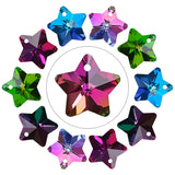 20Pcs 14mm Crystal Star Charms Glass Beads for Jewelry Making