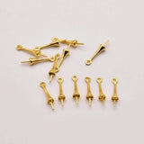 20Pcs 16mm*3mm 18K Gold-Plated Pearl Hanger Pendant Jewelry Making JA0115