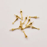 20Pcs 16mm*3mm 18K Gold-Plated Pearl Hanger Pendant Jewelry Making JA0115