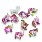 20Pcs 18mm Crystal Elephant Pendants Beads for DIY Jewelry Making