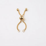 20Pcs 4.5cm/5cm Stainless Steel Box Chain Slider Extender Chain 1.8mm