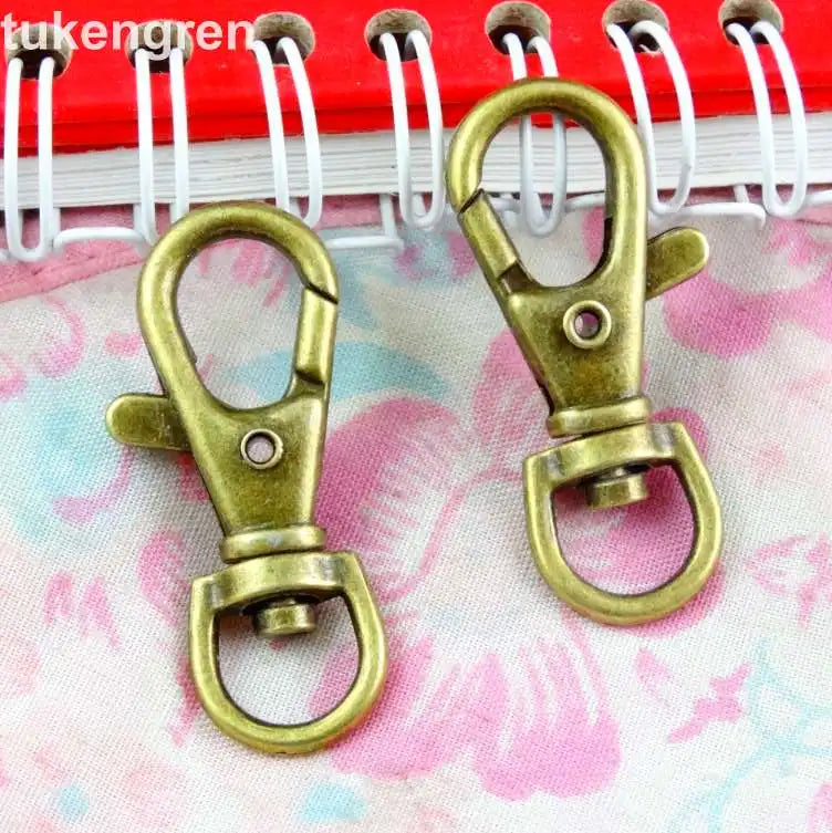 20Pcs Antique Bronze K Lobster Clasps Key Hook Keychain DIY Jewelry Accessories