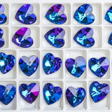 20Pcs/Lot Crystal Heart Pendant 14mm Charms Glass Beads For Jewelry Making