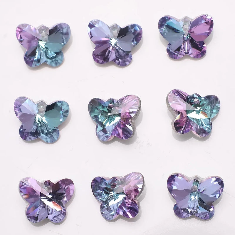 20Pcs/Lot Crystal Heart Pendant 14mm Charms Glass Beads For Jewelry Making