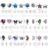 20Pcs/Lot Crystal Heart Pendant 14mm Charms Glass Beads For Jewelry Making