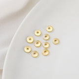 20Pcs Brass 18K Plated Round Beads for DIY Jewelry Making