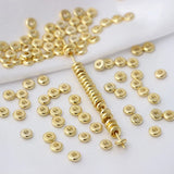 20Pcs Brass 18K Plated Round Beads for DIY Jewelry Making