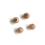 20Pcs/Lot 8mm Zirconia Pave Beads Jewelry Making Accessory