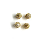 20Pcs/Lot 8mm Zirconia Pave Beads Jewelry Making Accessory