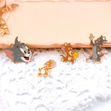 20Pcs Cats And Mouse Enamel Charms For Jewelry Making DIY Craft