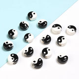 20Pcs Tai Chi Ceramic Beads DIY Bracelet Making