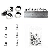 20Pcs Tai Chi Ceramic Beads DIY Bracelet Making
