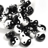20Pcs Tai Chi Ceramic Beads DIY Bracelet Making
