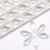 20Pcs Clear 8x20mm Crystal Drop Pendant Glass Teardrop DIY Beads Jewelry Making