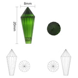 20Pcs Clear 8x20mm Crystal Drop Pendant Glass Teardrop DIY Beads Jewelry Making