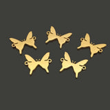 20Pcs Butterfly Charms Stainless Steel For DIY Jewelry