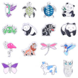 Enamel Animal Dragonfly Butterfly Floating Charms for Women Locket Necklaces