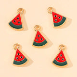 20Pcs Enamel Watermelon Charms for DIY Jewelry Making