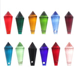 20Pcs Green Crystal Teardrop Beads 8X20MM DIY Necklace Making Charms Jewelry