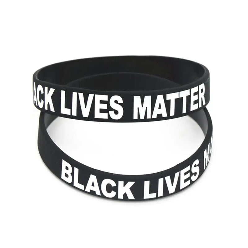 20Pcs BLM Wristband Bracelet Rubber Bangles for Men Women
