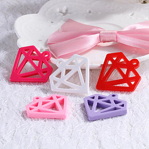 20pcs Flatback Star Resin Crafts for Necklace Pendant Keychain DIY
