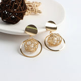 Geometric Silver Plated Drop Earrings For Women