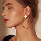 Geometric Silver Plated Drop Earrings For Women