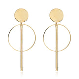 Geometric Silver Plated Drop Earrings For Women