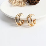 Geometric Silver Plated Drop Earrings For Women