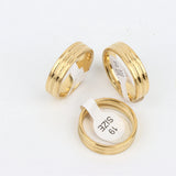 20Pcs Stripe Stainless Steel Frosted Couple Rings For Women Men Wedding Jewelry