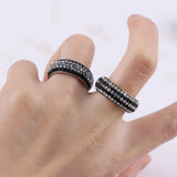 20Pcs Rhinestone Stainless Steel Rings Men Women Wedding Mix Style