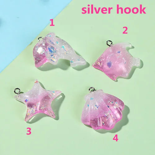 20Pcs Ocean Series Resin Charms for Earrings DIY Jewelry Making
