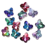 20Pcs Glass Butterfly Beads 14mm Crystal Charms Pendant For DIY Making