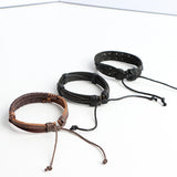 20Pcs Retro Leather Cuff Bracelets Colorful Bangle Jewelry Mix Styles Adjustable