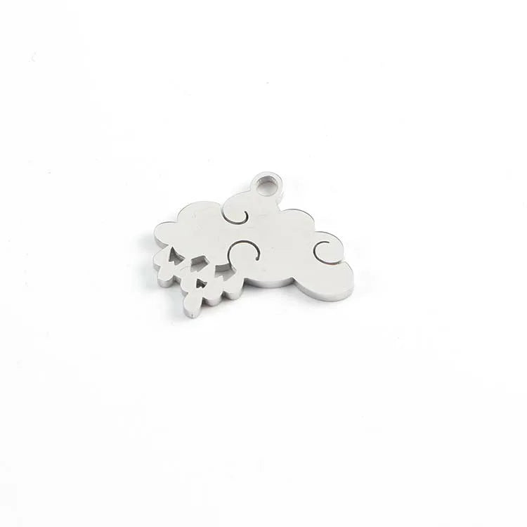 20Pcs Mirror Stainless Steel Cloud Pendant Charms 18*15mm