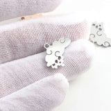 20Pcs Mirror Stainless Steel Cloud Pendant Charms 18*15mm