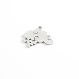 20Pcs Mirror Stainless Steel Cloud Pendant Charms 18*15mm