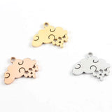 20Pcs Mirror Stainless Steel Cloud Pendant Charms 18*15mm