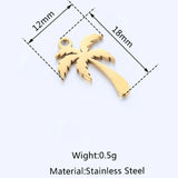 20Pcs Mirror Polish Stainless Steel Leaf Charms for Jewelry Making