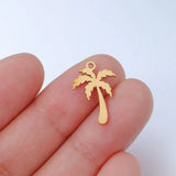 20Pcs Mirror Polish Stainless Steel Leaf Charms for Jewelry Making