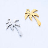 20Pcs Mirror Polish Stainless Steel Leaf Charms for Jewelry Making