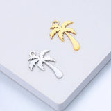 20Pcs Mirror Polish Stainless Steel Leaf Charms for Jewelry Making