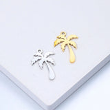 20Pcs Mirror Polish Stainless Steel Leaf Charms for Jewelry Making