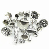 20Pcs Ethnic Flower Cone Charms Vintage Spacer Beads Tassel Cap