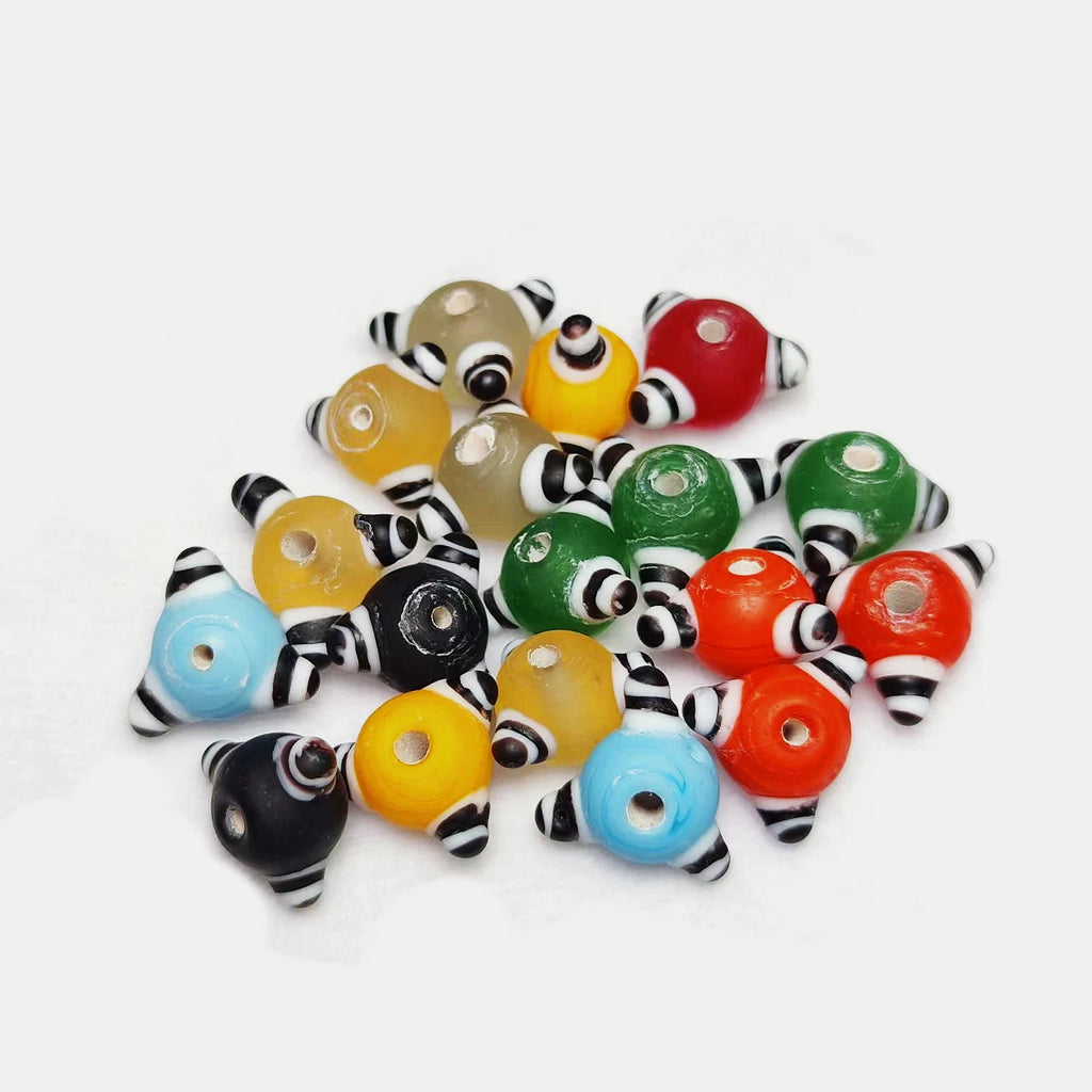 20Pcs Mixed Batch Ancient Firing Dragonfly Eye Glass Beads
