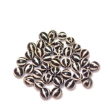 20Pcs Natural Agate Stone 10mm Round Black/White Melon Pattern Beads